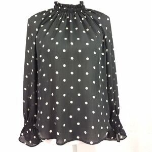 LOFT POLKA DOT BUTTON FRONT TOP (737)